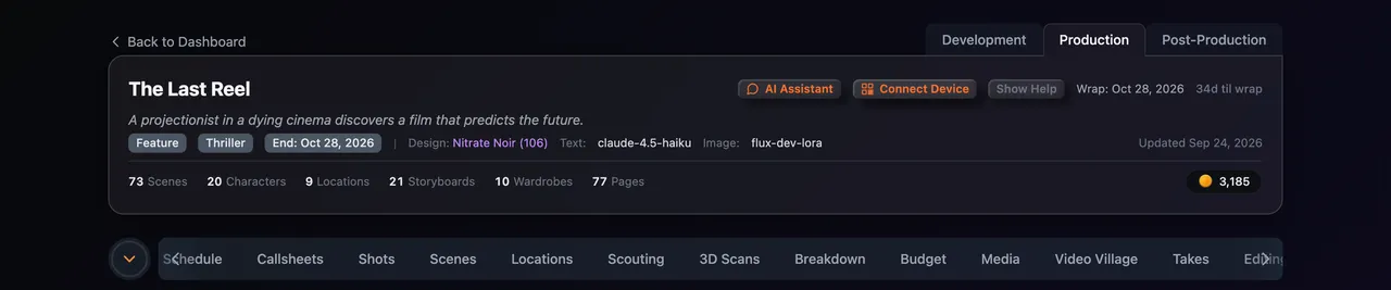 The project header with the Connect Device button